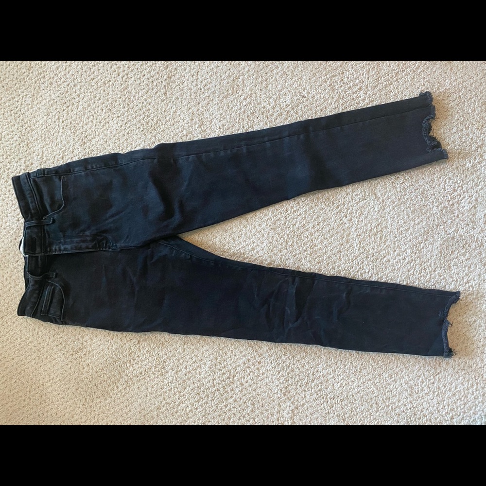 AF Black Jeans with Ripped Hem